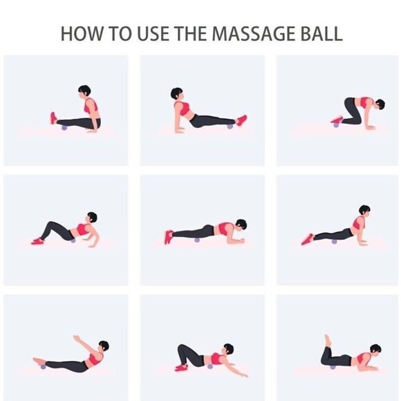 Massage Lacrosse Balls Myofascial Release Yoga Deep Tissue Massage Trigger Point - Picture 7 of 7